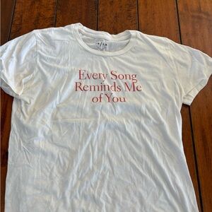 PACSUN WHITE GRAPHIC TEE